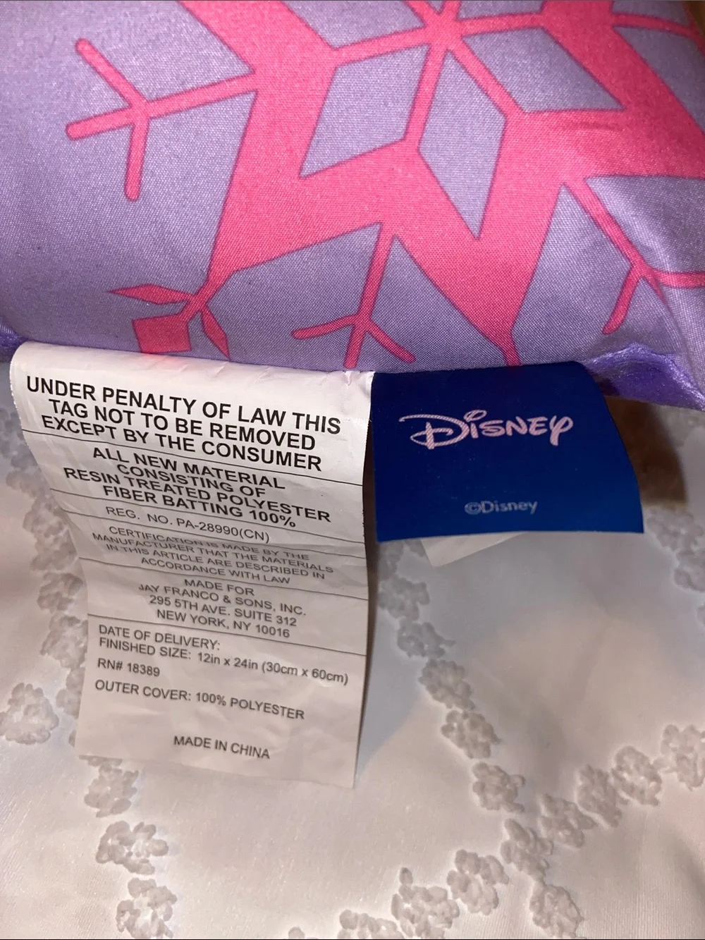 Disney Olaf Kids  Pillow with Snowflake Accents